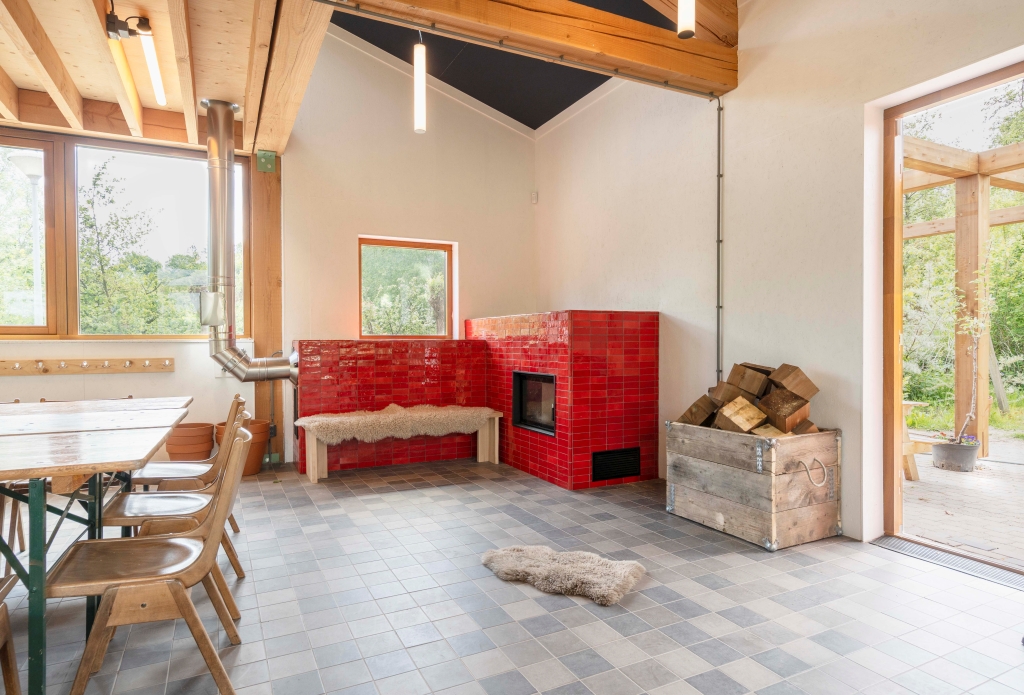 zitgedeelte in de boerderij